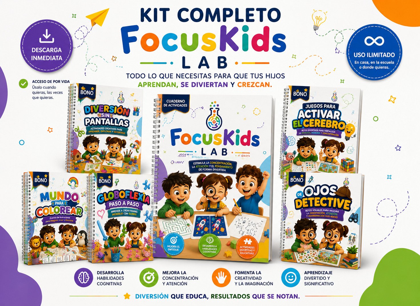 Todo lo que incluye FocusKids Lab